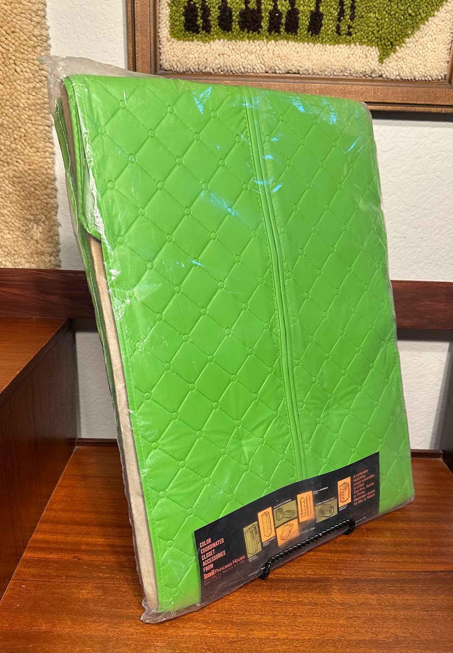 NOS Vintage “Parrot Green” Jumbo Dress Bag