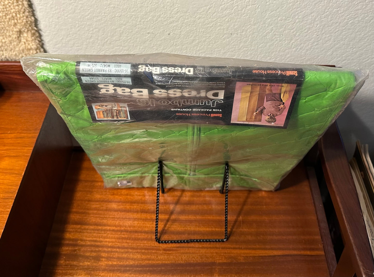 NOS Vintage “Parrot Green” Jumbo Dress Bag