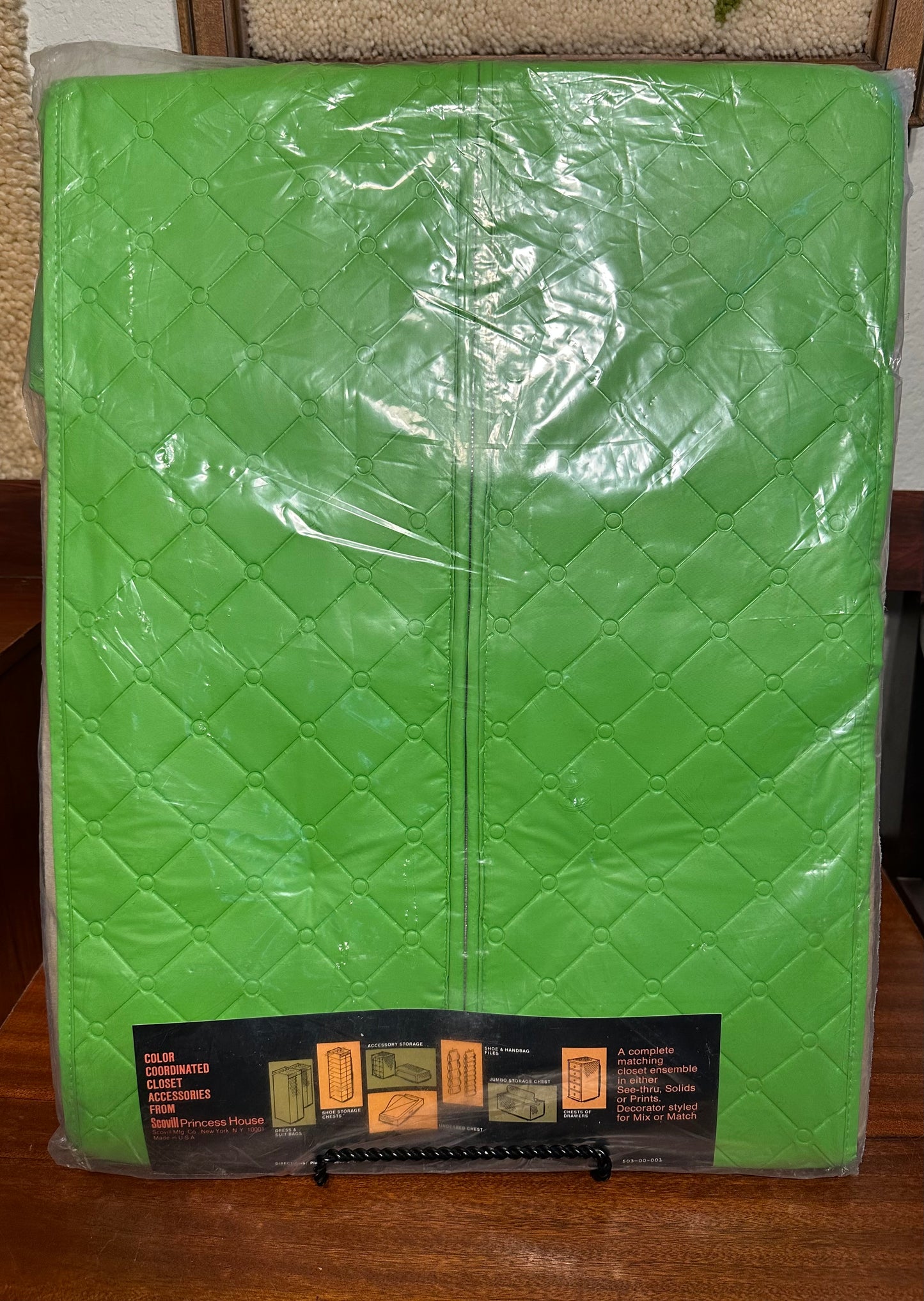 NOS Vintage “Parrot Green” Jumbo Dress Bag